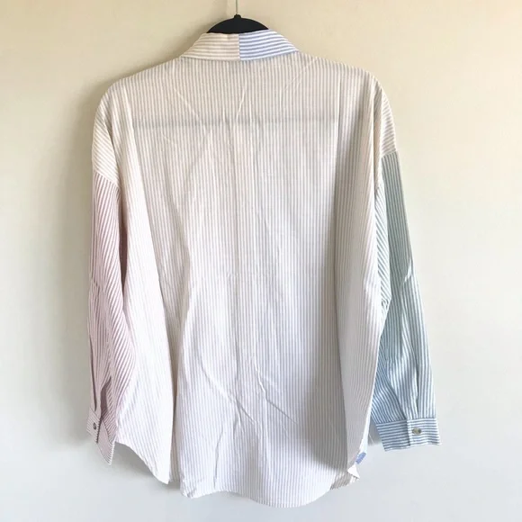 ACOA Striped Color Block Button Down Long Sleeved Shirt NWT From Buckle - Picture 6 of 16